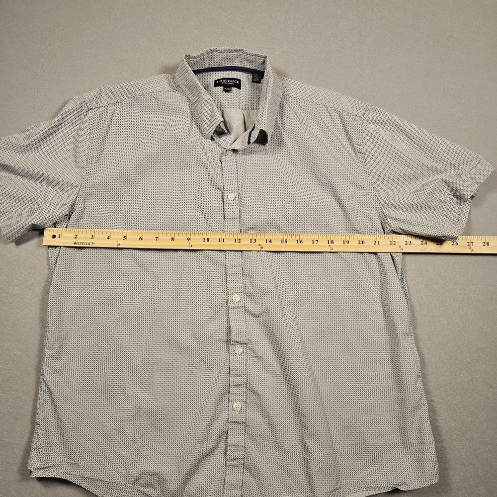 J. Maverick Shirt Short Sleeve Geometric Microprint XL - Picture 5 of 7